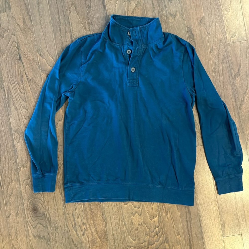 Banana Republic quarter button long sleeve pullover sweater